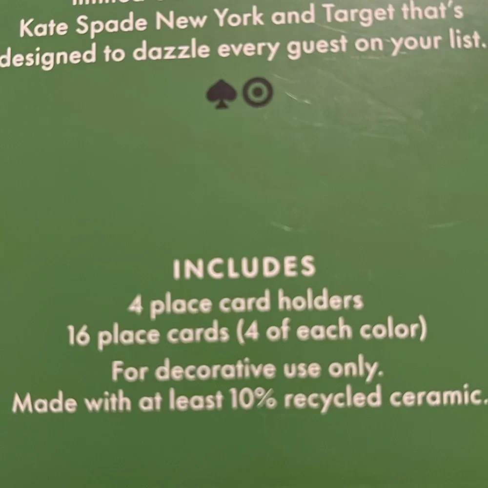 ⭐️ Kate Spade NWT 4pc Place Cards & Ceramic Holders